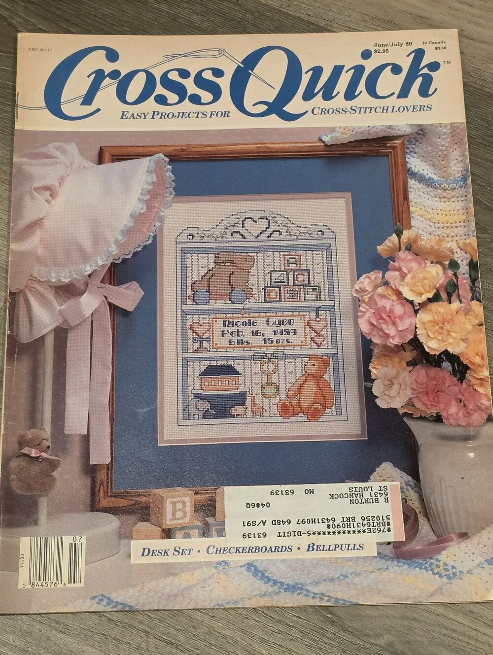 Lot of 5 Vtg Cross Quick Magazines 1988 1989 Premier Issue Cross Stitch Patterns